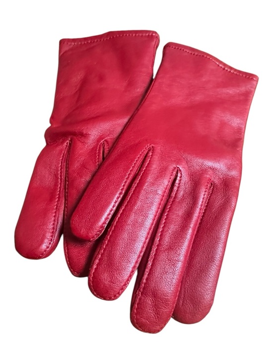 Preston & York Accessories - Preston & York Red Leather Women's Gloves